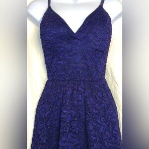 Lilly rose high low spagetti strap lace dress navy blue size XL NWT